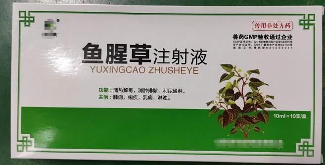 魚腥草注射液，清熱解毒，消腫排膿，利尿通淋，主治:肺癰，痢疾，乳癰，淋濁。