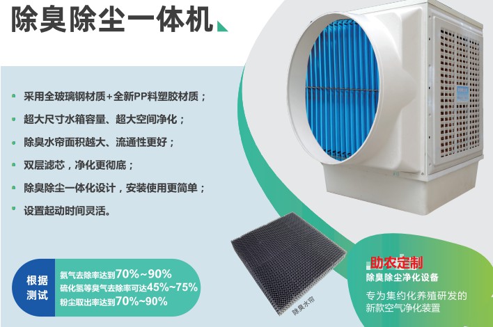畜牧養(yǎng)殖換氣除塵除臭機，快速解決封閉養(yǎng)殖場排氣臭味大導(dǎo)致環(huán)保壓力